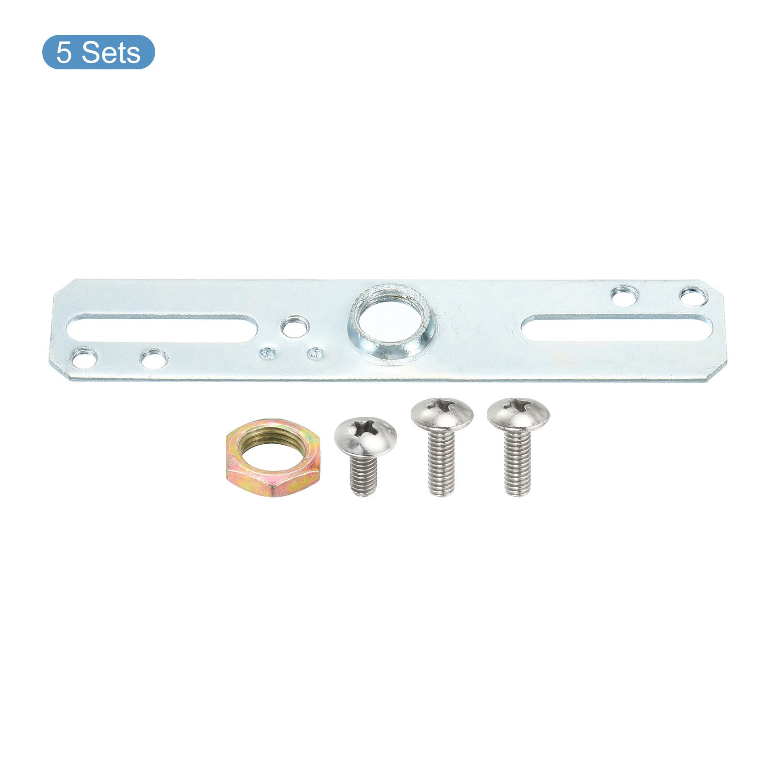 5 Set 100x20mm Light Fixture Crossbar Kit Ceiling Light Plate Silver Tone gallery