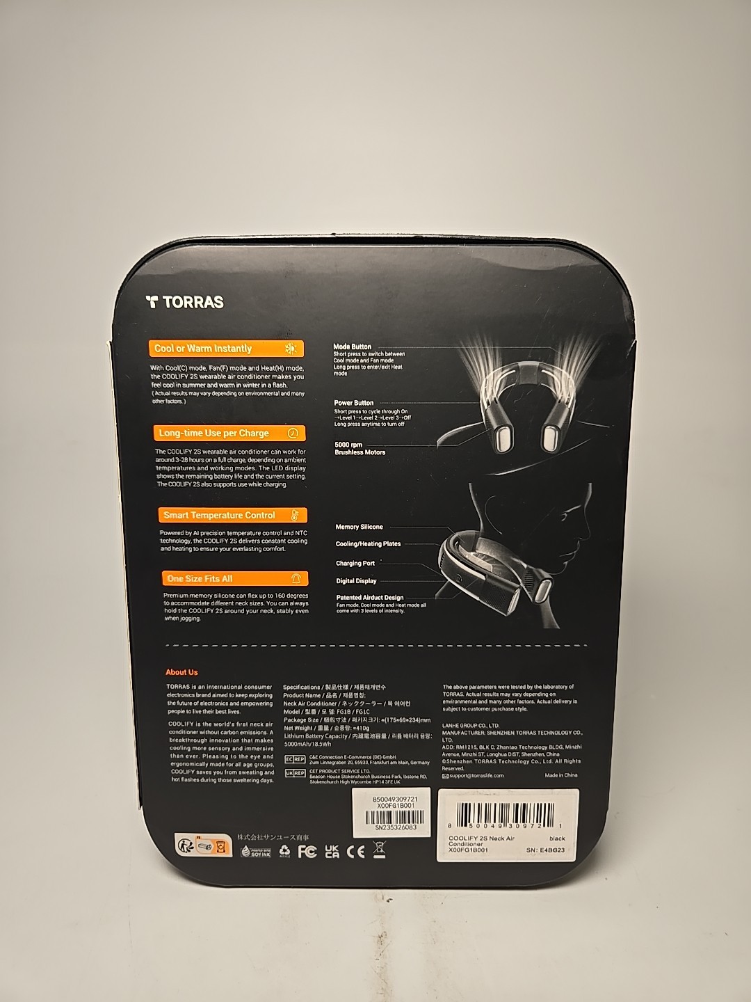 Torras Coolify 2S Neck Air Conditioner Intensive Cooling gallery