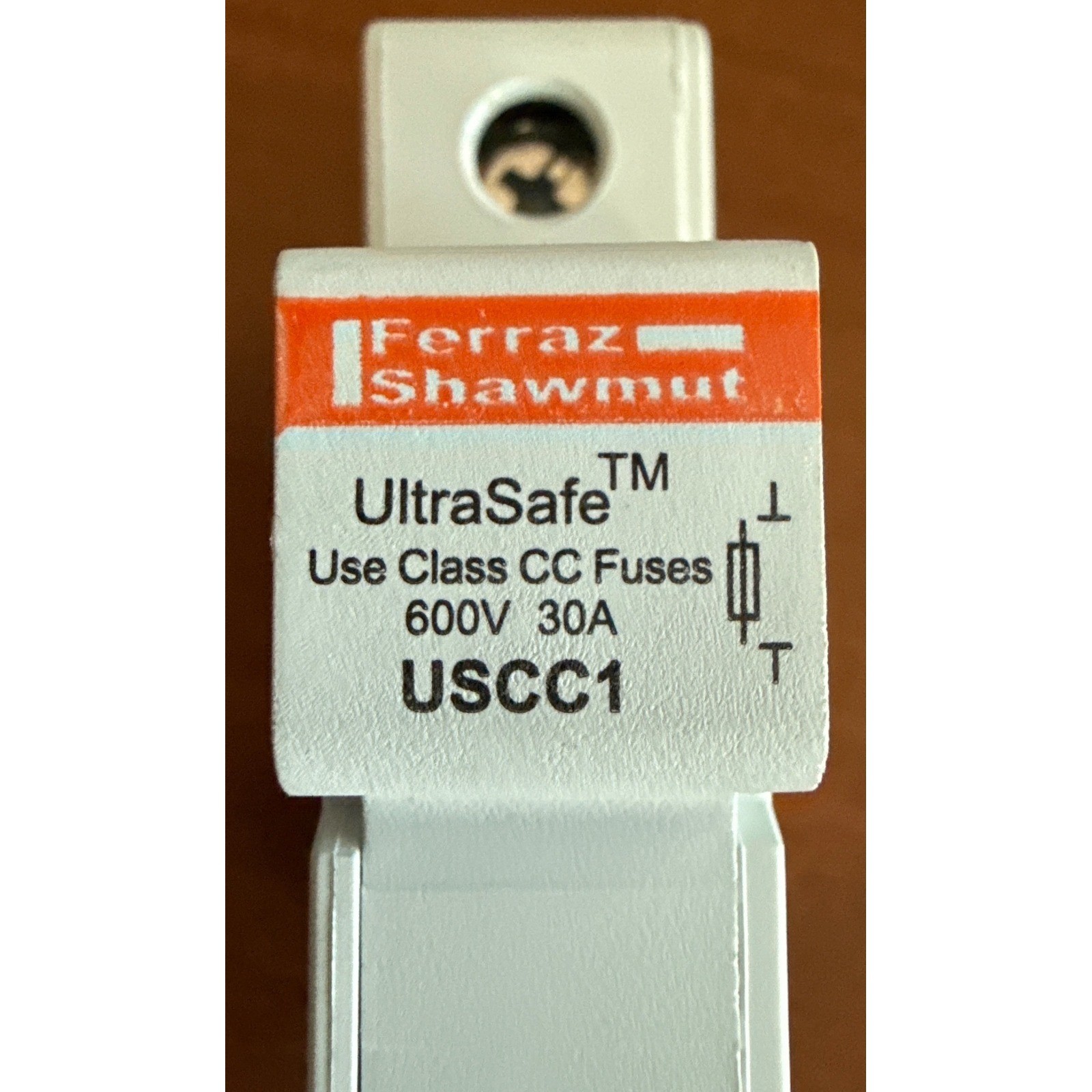 Mersen Ferraz Shawmut USCC1 UltraSafe Fuse Holder 30A 600V Class CC 1 Pole DIN gallery