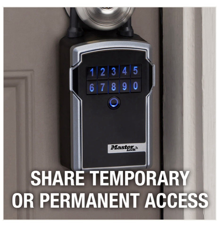 Masterlock Portable Bluetooth Lock Box for Keys, Metal, 3-1/4 in-7-13/64 5440EC gallery