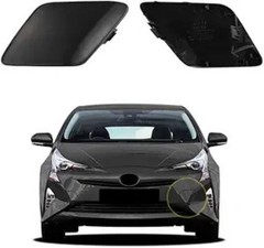 Car Front Bumper Tow Hook Cover Compatible w Color: Unpainted left Driver Side