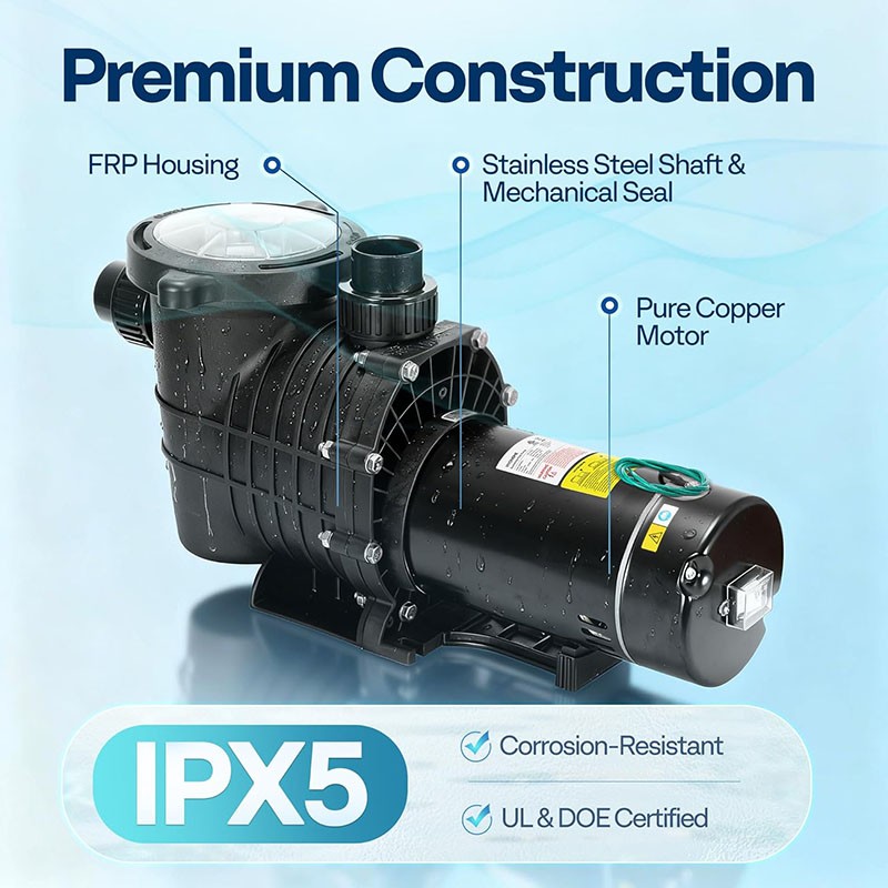 1.5HP Swimming Pool Pump Replacement for Hayward In/Above Ground 6500GPH 115/230 gallery