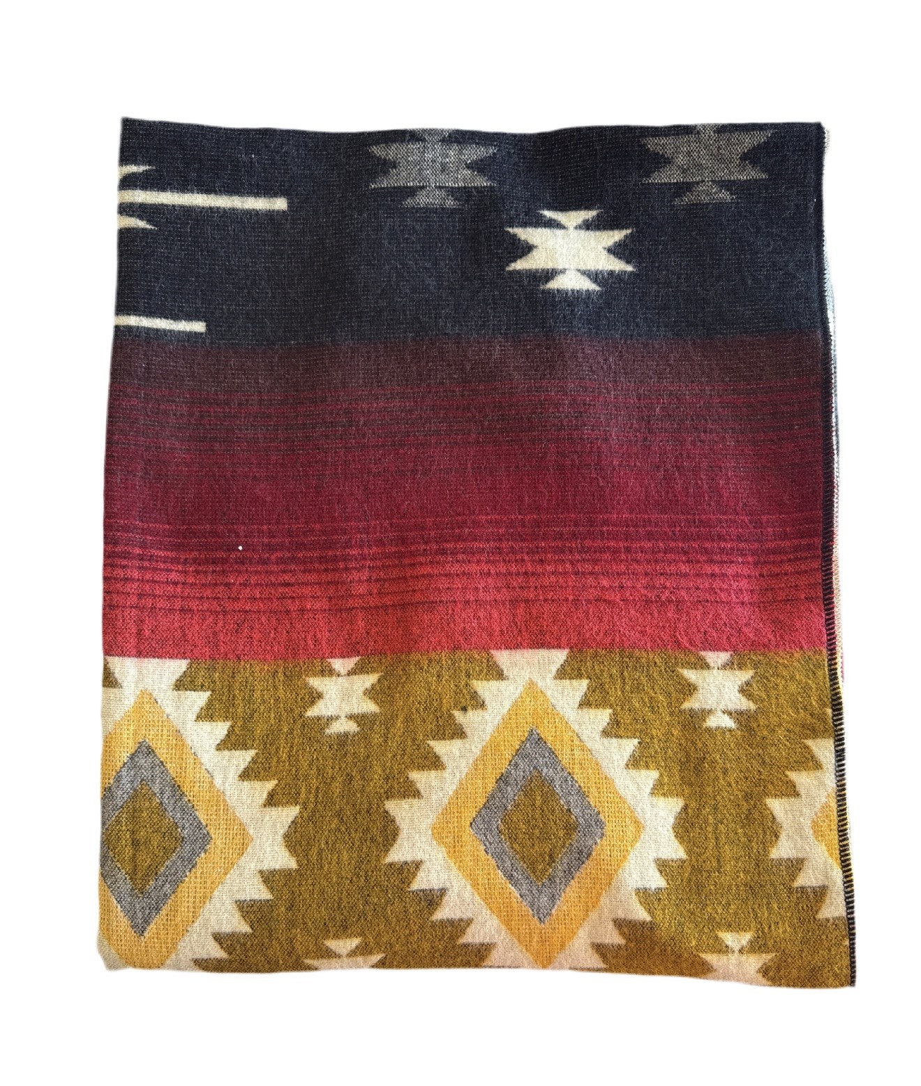 Alpaca Blanket - Cozy Colorful Native Pattern Throw - Made in Ecuador - 20261 gallery
