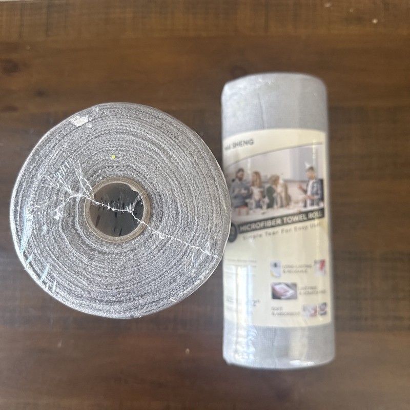 2 Pack Microfiber Towel Roll 50 Pack 12x12 inch Gray 100 Reusable Towels gallery