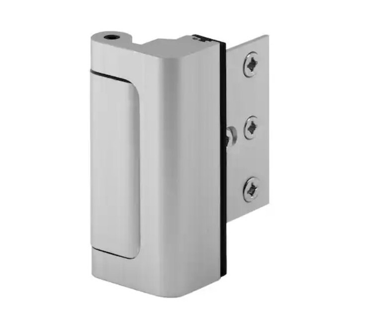🔒Prime-Line U10827 Door Reinforcement Lock • Satin Nickel • 800lb Security Stop gallery