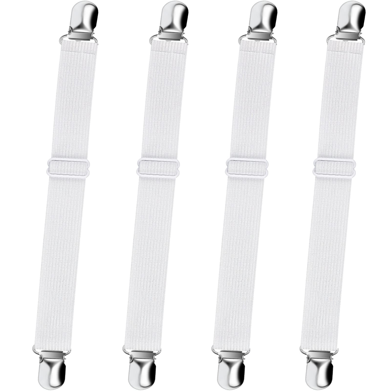 Bed Sheet Straps, Adjustable Elastic Fitted Sheet Holders Straps to Stay in P... gallery