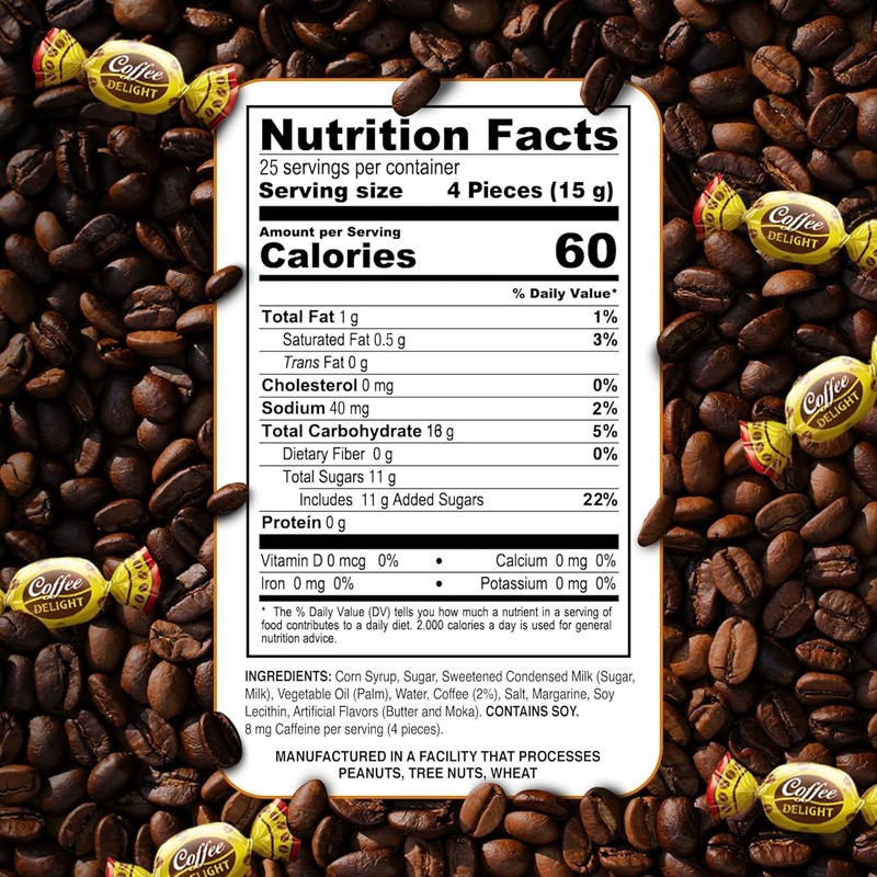 Delicious 100 Count Coffee Delight Candies - Low-Calorie Sweet Indulgence gallery
