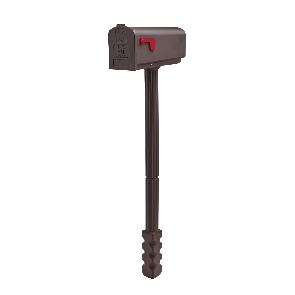 Medium Mocha Mailbox and Post Kit with Plastic Construction gallery