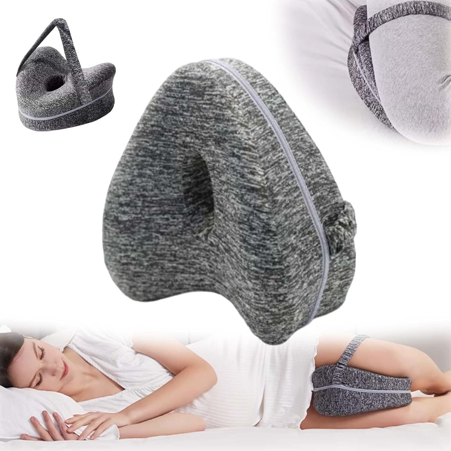 Premium Leg Pillow Foam Memory Leg and Knee Pain Relief Pillow for Side Sleeping gallery