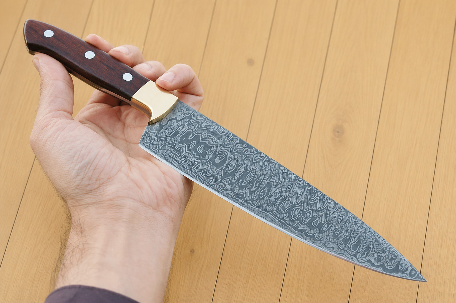 Custom HandMade Forged Damascus Steel Kitchen Chef Knife Wood Handle 1195 gallery