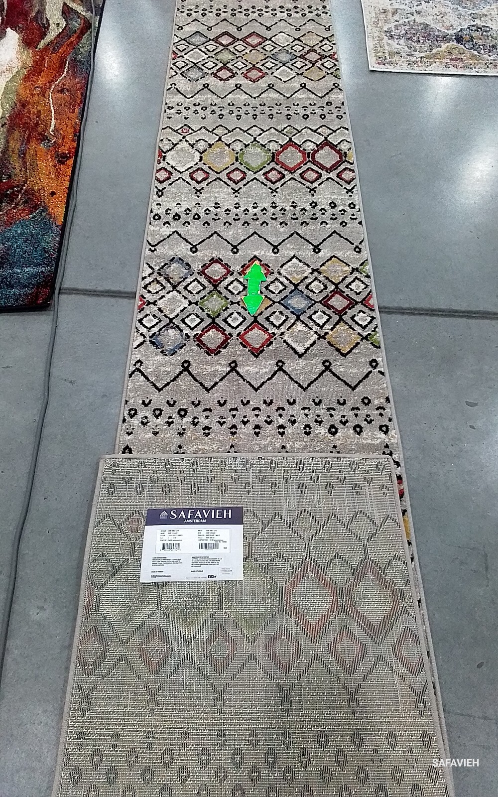 LT GREY / MULTI 2'-3" x 14'-0" Flaw in Rug, Reduced Price 1172766828 AMS108G-214 gallery
