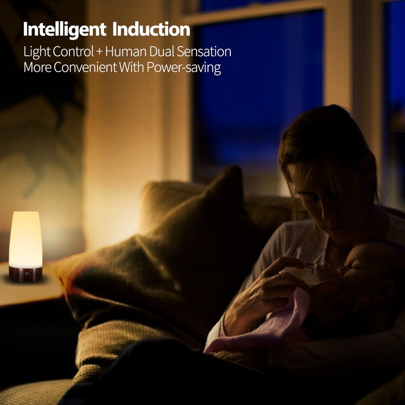Betus Motion Sensor Night Light - Retro Bedside Table Desk Lamp 2 Sensored Modes gallery