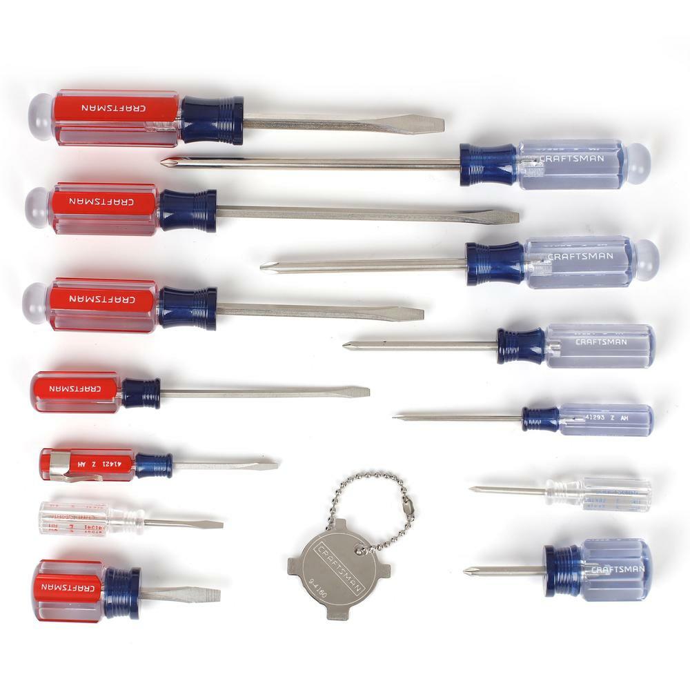 Craftsman 14 piece Screwdriver Set 6 Phillips & 7 Slotted Flat Head gallery