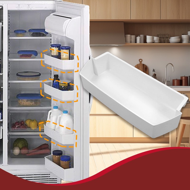 Refrigerator Door Bin ( White ) Compatible with Whirlpool/Kenmore 2187172 gallery