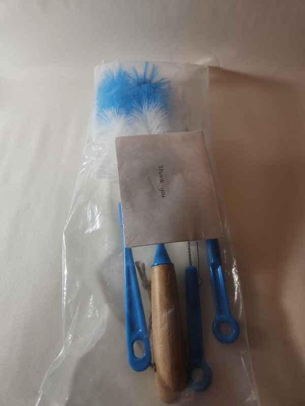 5pc Bottle Brush Cleaner Long Water Bottle & Straw Cleaning Brush Wire Scrub Set gallery