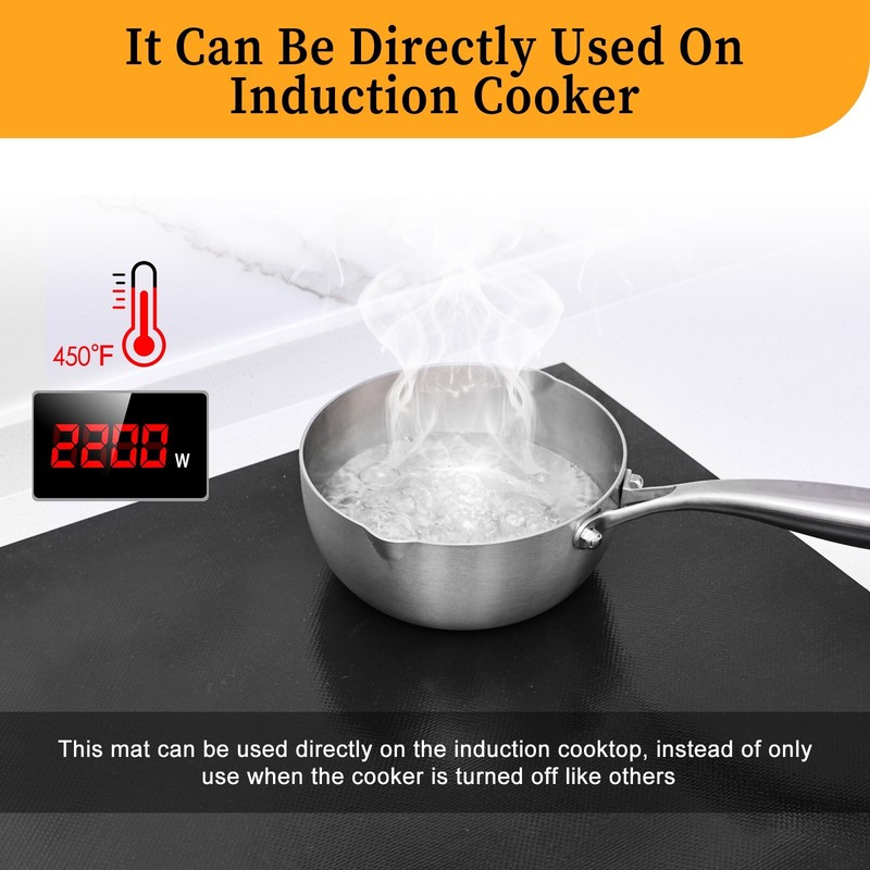 KitchenRaku Induction Cooktop Protector Mat 20.4x30.7 IN, Stove Cooktop Cover gallery