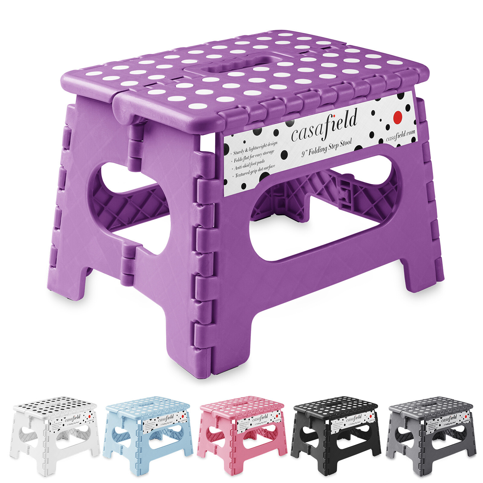Collapsible Folding Plastic Kitchen Step Foot Stools with Handle gallery