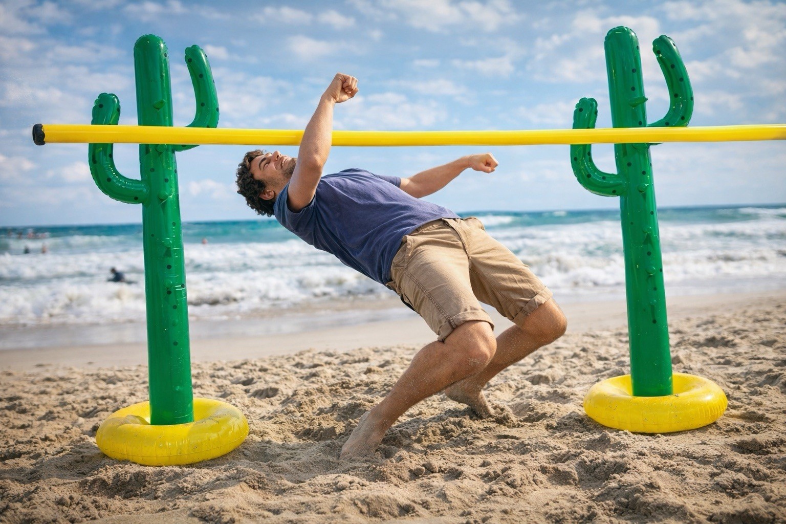 Inflatable Cactus Limbo Game 54” Backyard Party Kids Adults Beach Pool Summer gallery