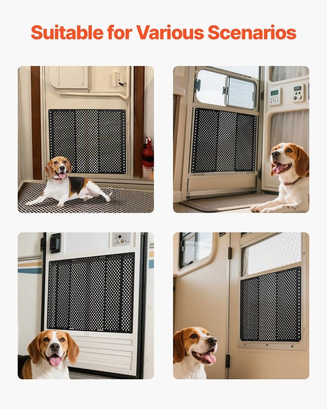 Pet-Safe RV Screen Door Protector, Adjustable Width, Reinforced Iron Honeycomb gallery