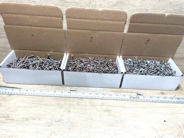 Roofing Siding Nails, Electro Galvanized 1",1 1/4", 3" Mixed Lot 15 lbs NOS B1