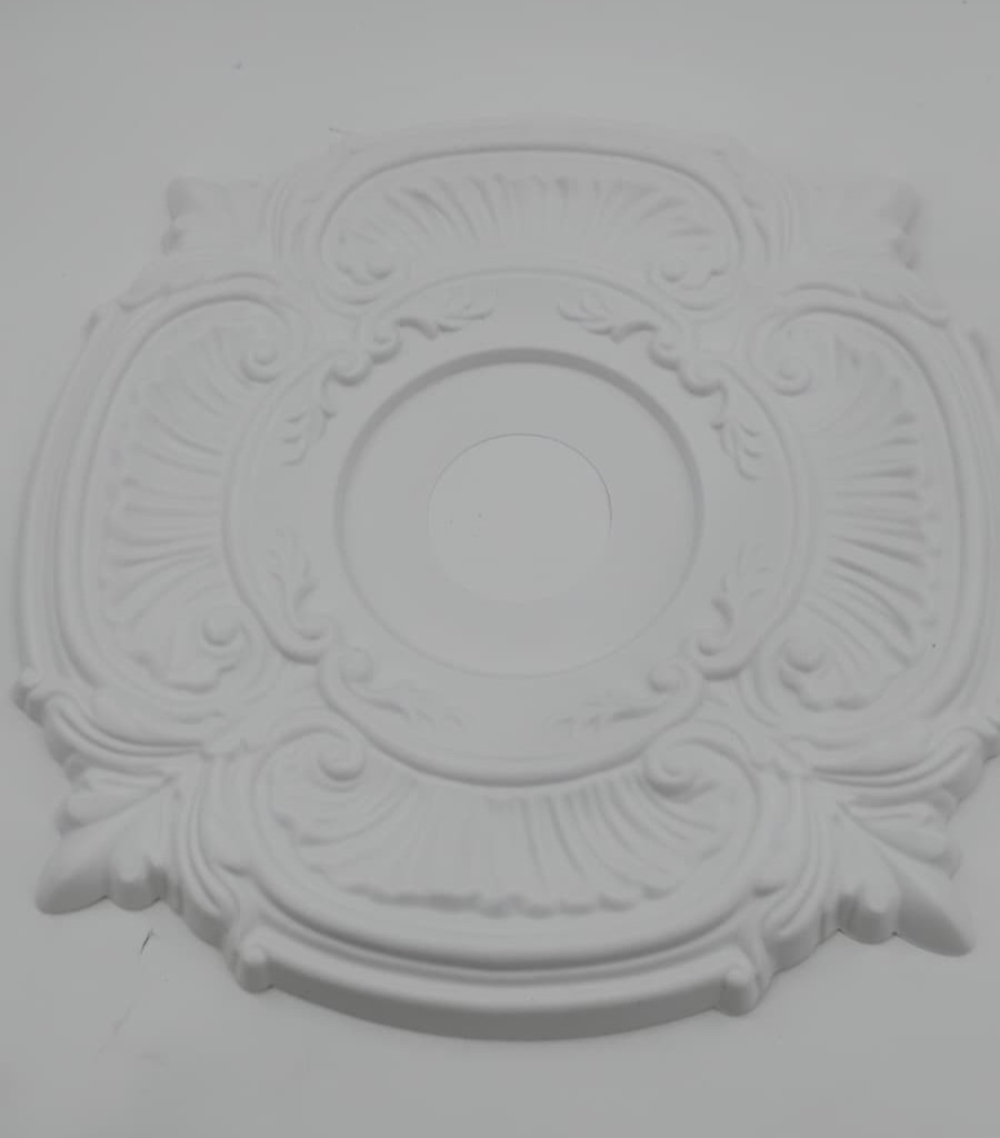 Ekena Millwork CMP19AT 19" Attica PVC Ceiling Medallion Trim White Unfinished gallery
