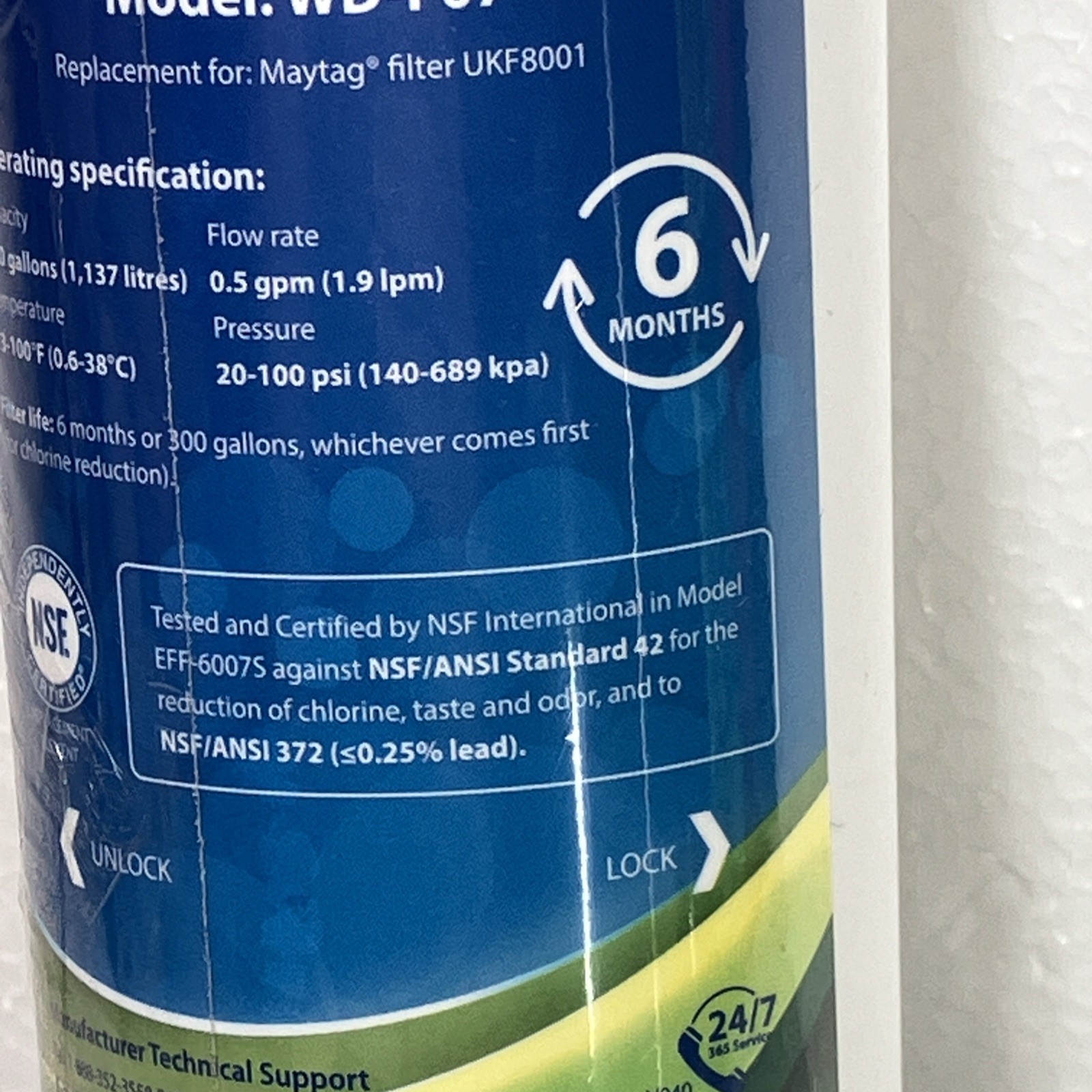 Waterdrop Water Filter Model # WD-F07 New And Factory Sealed gallery
