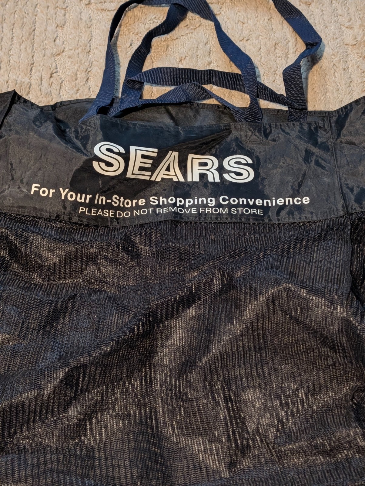 Sears In Store Reusable Bags 1 Large and 1 Small Brown and Blue Bags Heavy Duty gallery