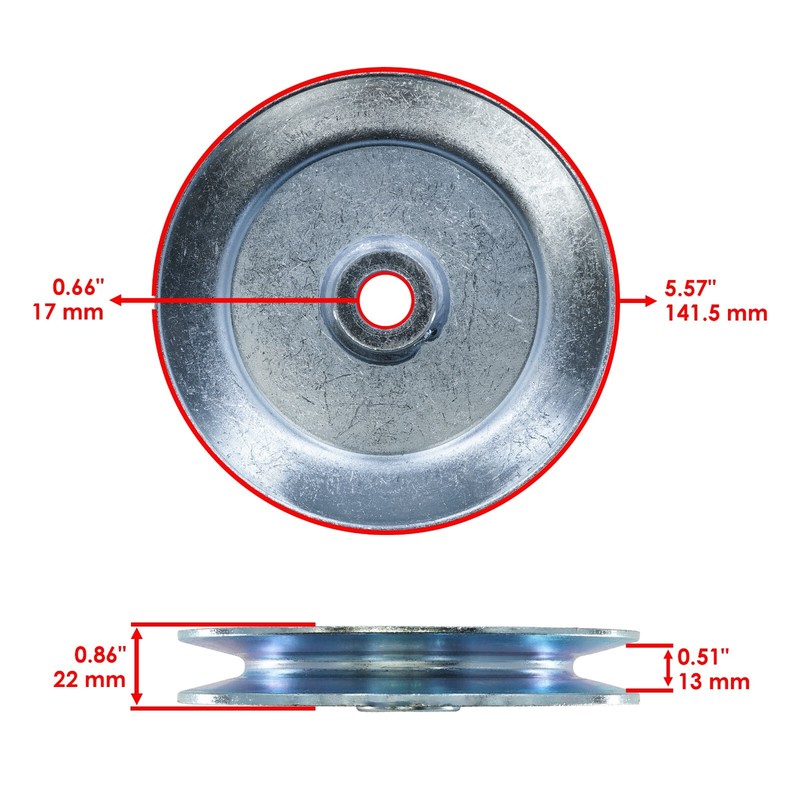 Deck Spindle Pulley for Exmark QST22BE482 48" / QST24BE522 52" 110-6864 1392433 gallery