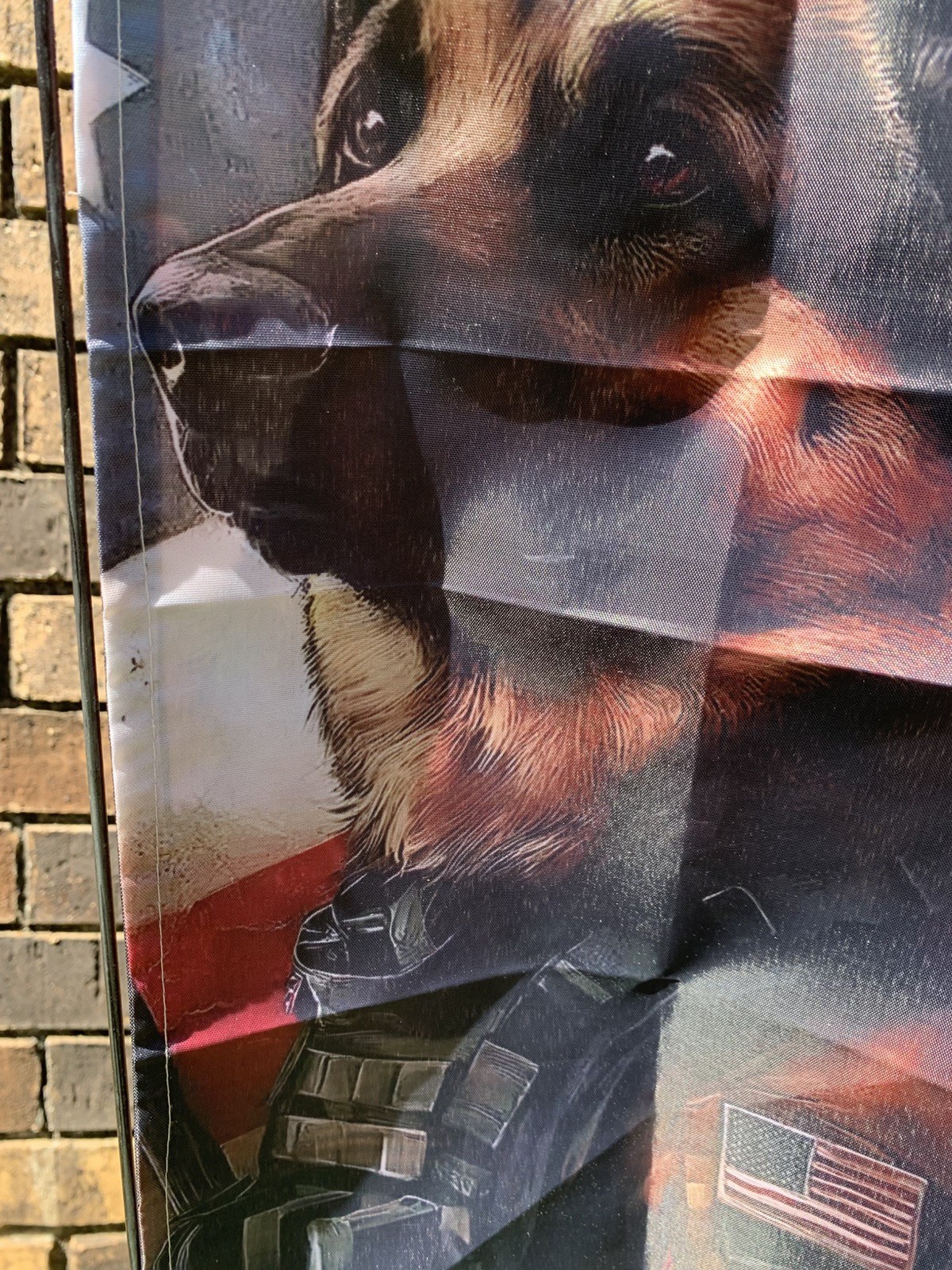 K9 In Tactical Vest Garden Flag Double Sided 12x18 gallery