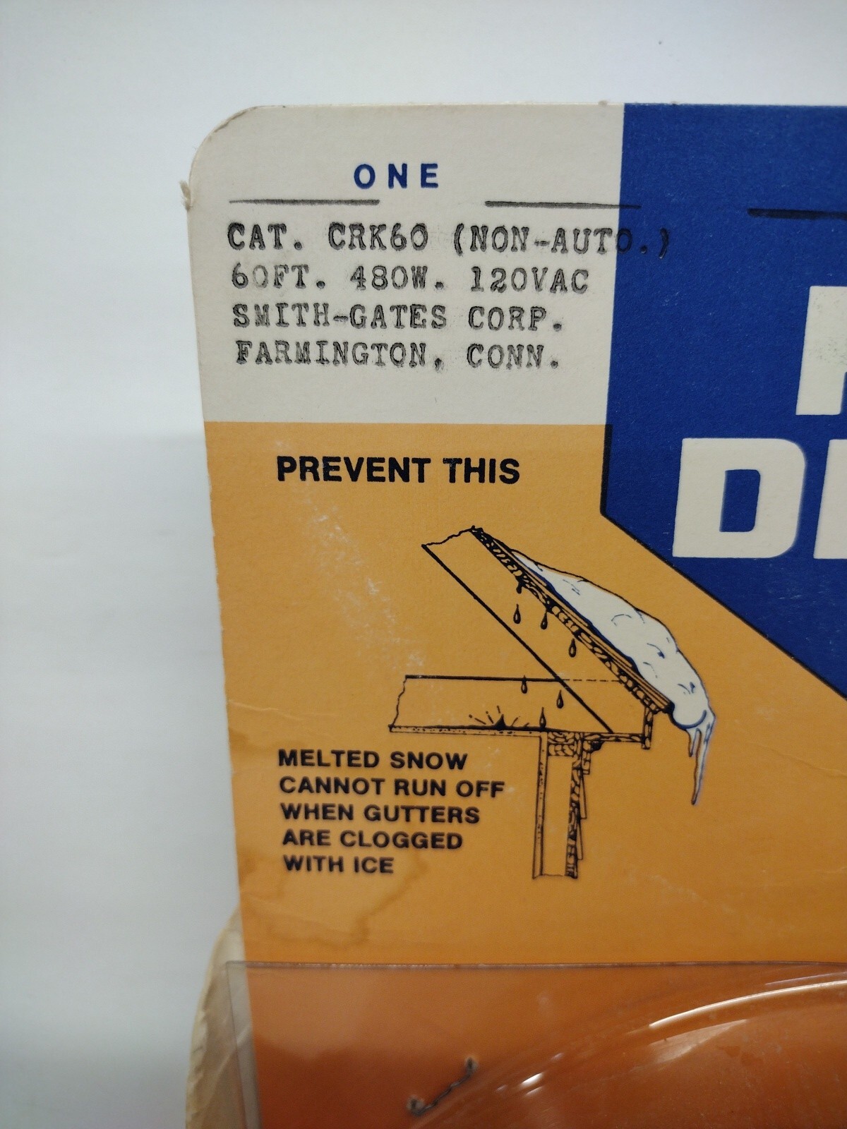 Smith Gates CRK60 Roof & Gutter De-Icing Kit 120V 480 Watts 60 FT. Vtg NOS USA gallery
