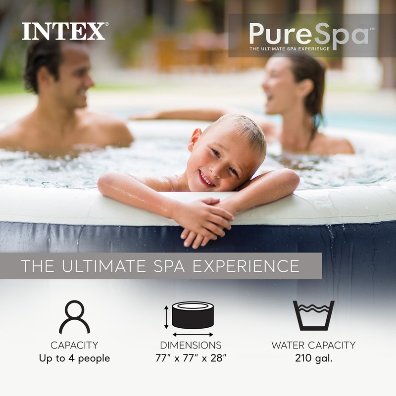 Intex PureSpa Plus Portable Inflatable Spa & Type S1 Filter Cartridges (6 Pack) gallery