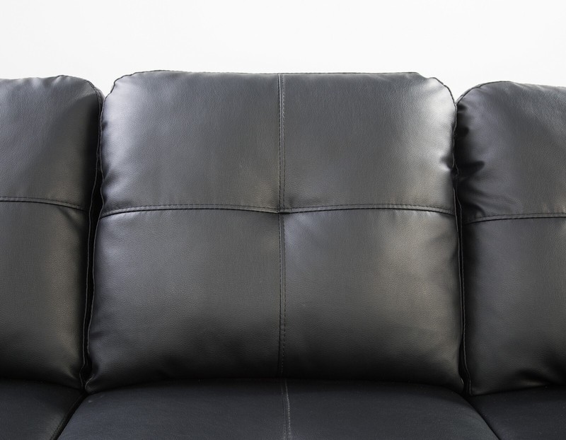 Faux Leather Sectional L-Shaped Sofa Set Living Room Couch w/ Storage Ottoman gallery