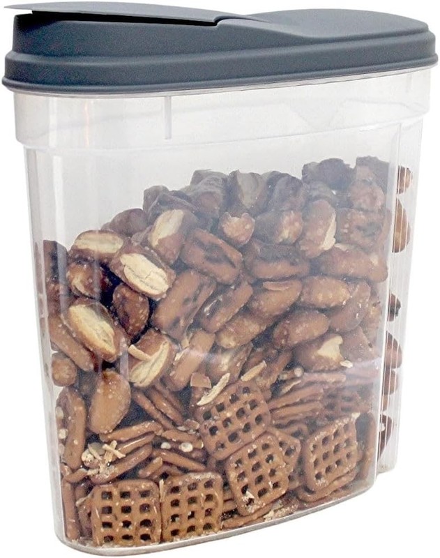 Dependable 3-Piece Cereal Dispenser Set BPA-Free Food Storage Containers grey gallery