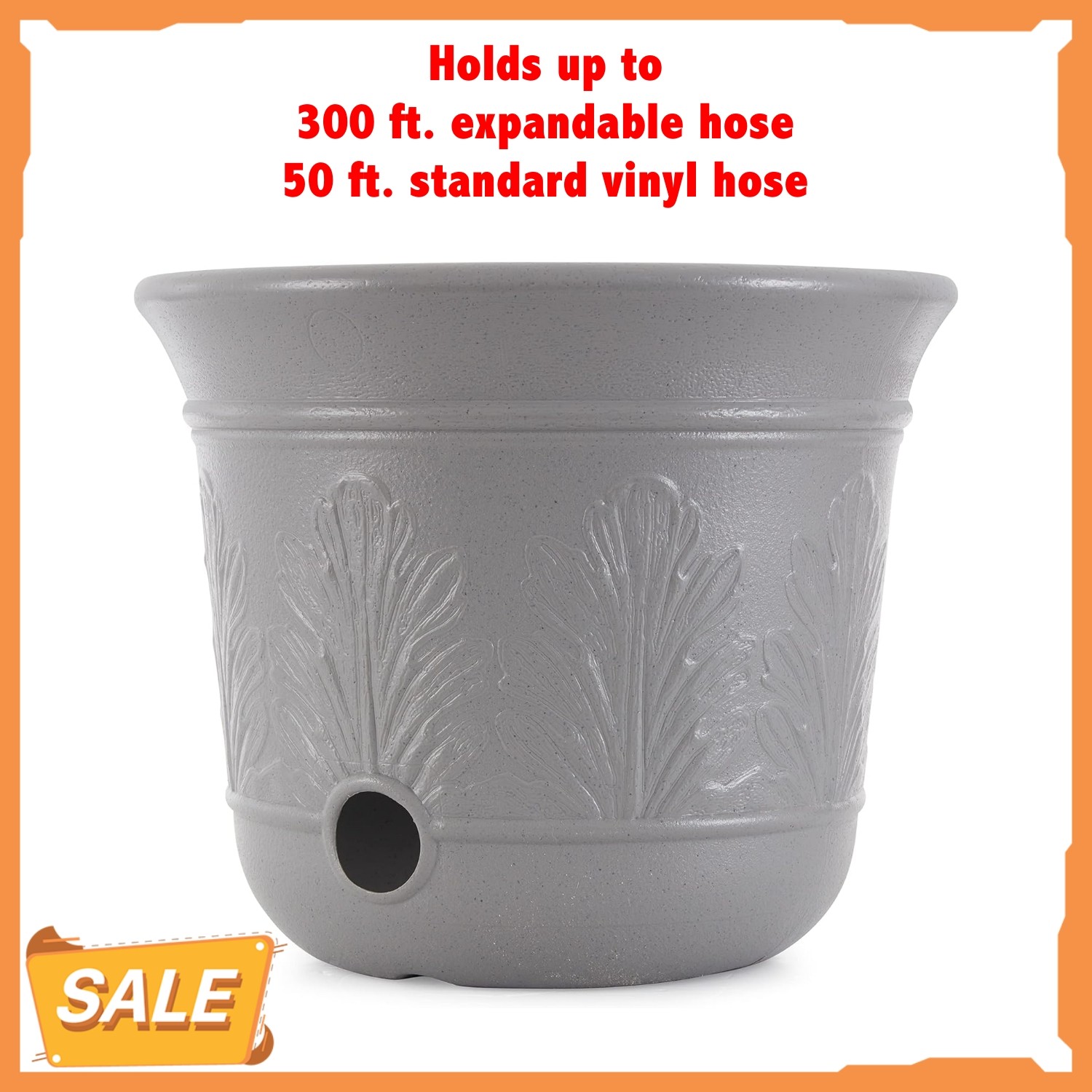 Suncast 5 Gallon Hose Holder Pot for Up to 300' Expandable/50' Vinyl Hose, Gray gallery