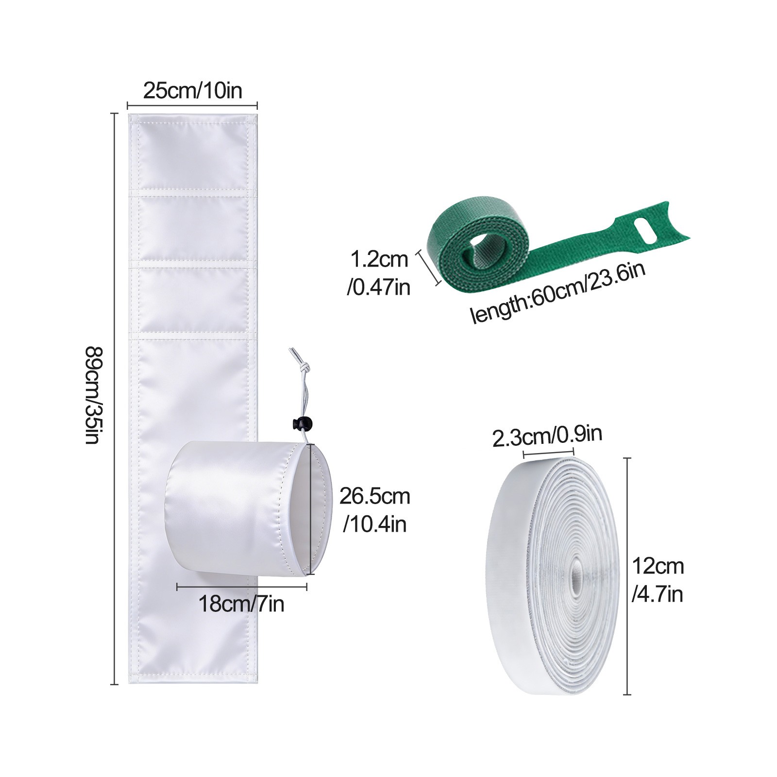 Portable AC Window Vent Kit Adjustable Sliding Door Seal No Drilling Waterproof gallery