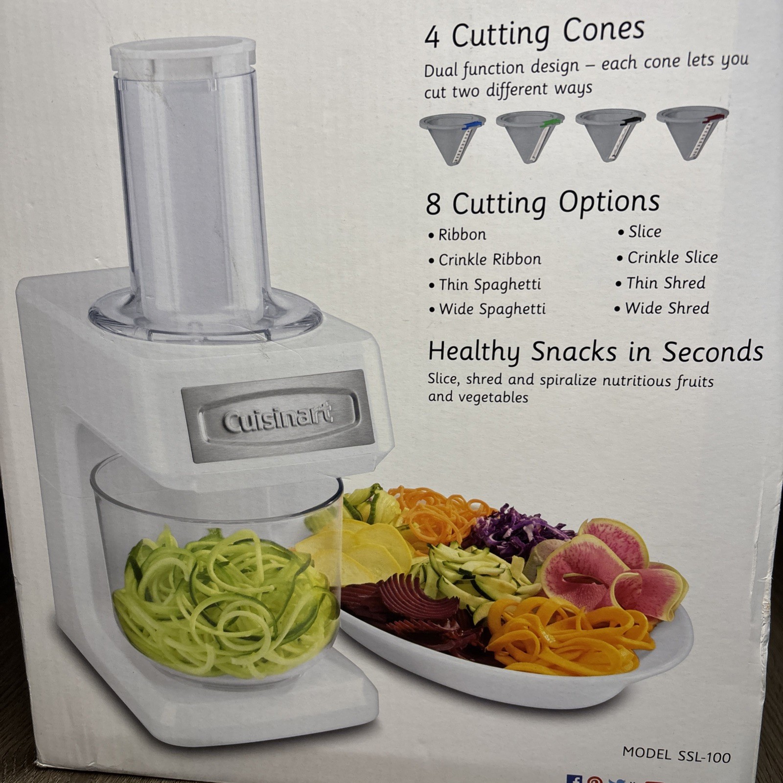 Cuisinart SSL-100 Prep Express Slice Shred Spiralizer Food Processor White gallery