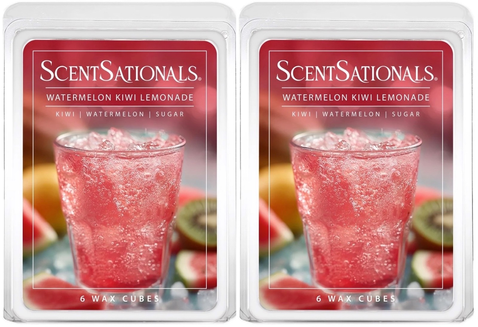 2 ScentSationals WATERMELON KIWI LEMONADE Highly Scented Wax Melts Cubes 2.5 oz gallery