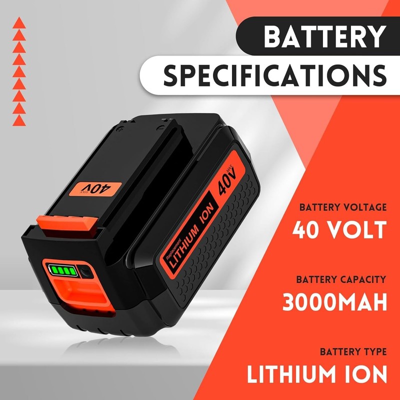 For Black Decker 40V 40Volt Lithium Charger / Battery LBX2040 LST136 LBX1540 gallery