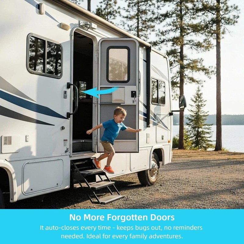 RV Screen Door Closer with Spring, Automatic Door Closer for Camper Travel Trail gallery