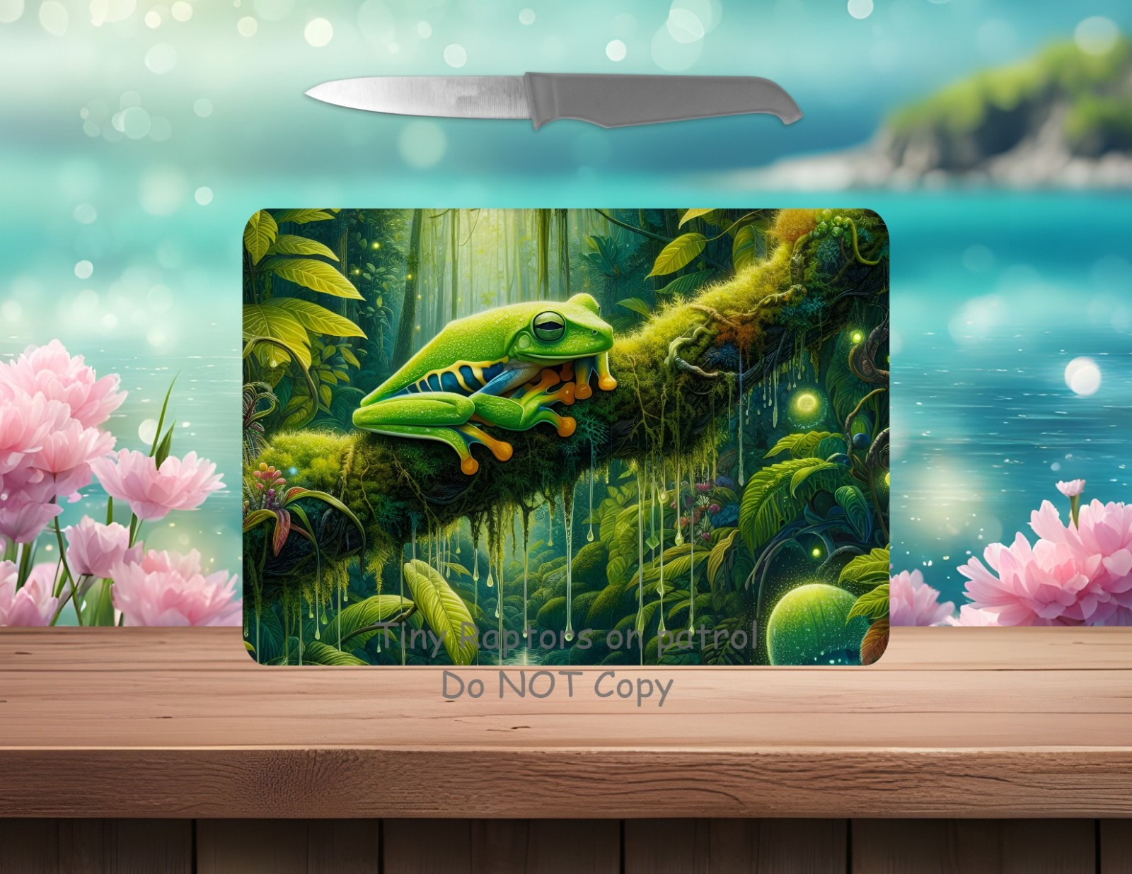 Frog~ 15 x 11~ Tempered Glass Cutting Board~FREE shipping~ CHOICE~Gift~ Nature gallery