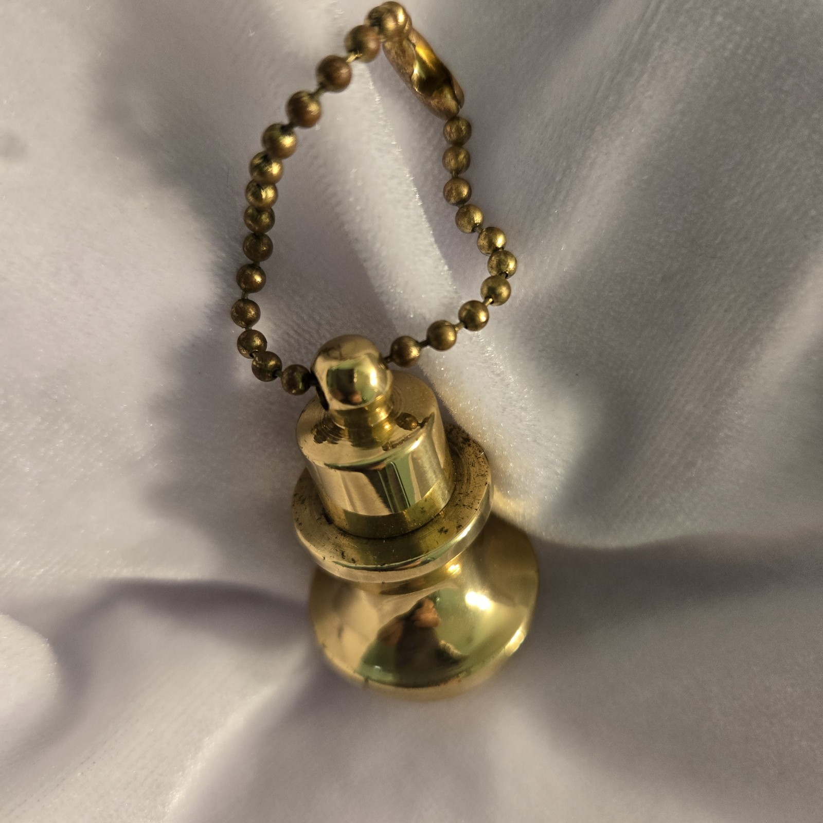 1 in Solid Brass Ball with 4" Pull Chain for Ceiling Fan or Lamp or Lighting NEW gallery