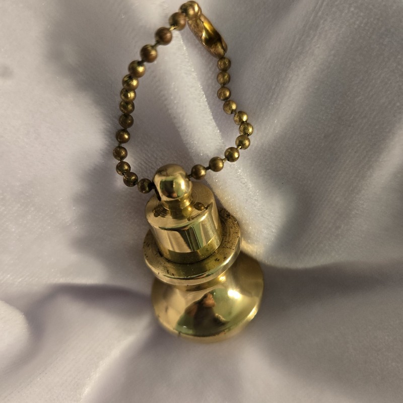 1 in Solid Brass Ball with 4" Pull Chain for Ceiling Fan or Lamp or Lighting NEW gallery