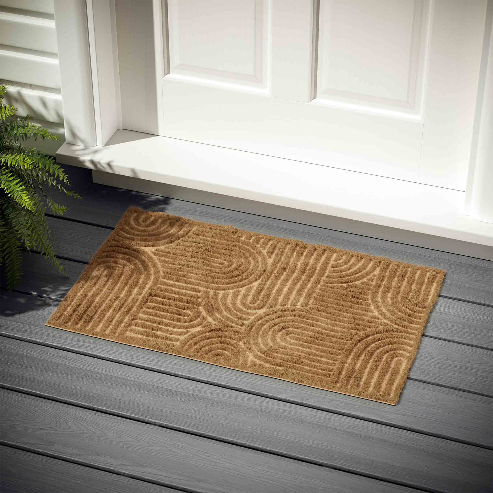Beautiful Geometric Doormat 18"x30" Natural by Drew Barrymore gallery
