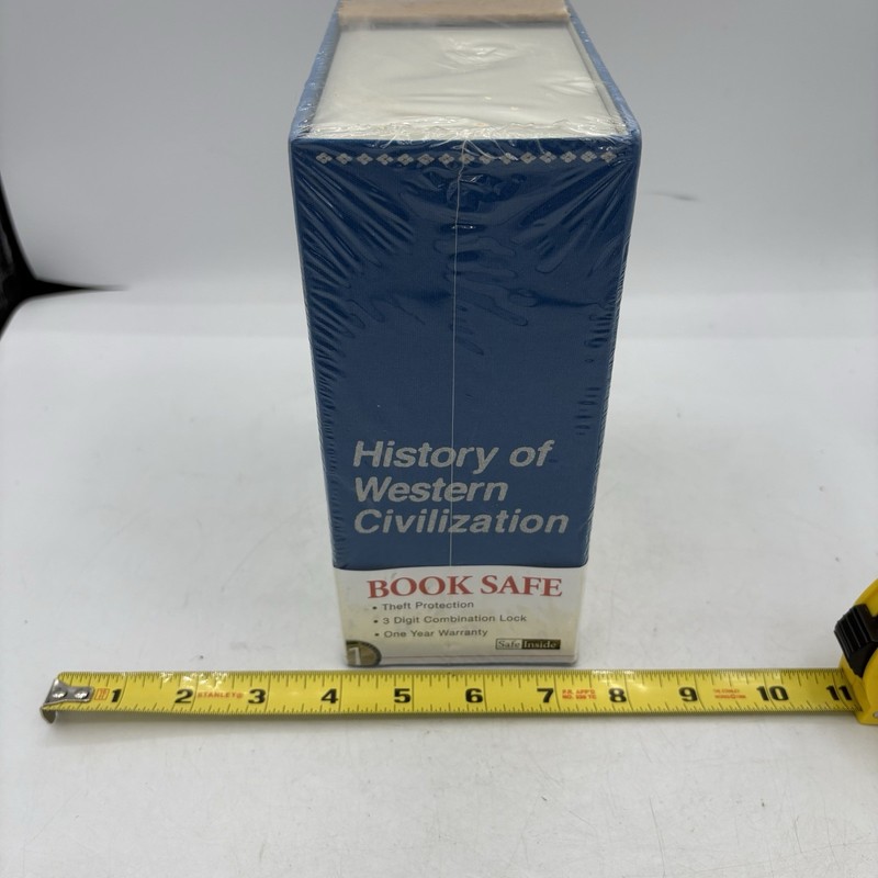 Safe Inside Book Safe 3 Digit Combo Lock Blue History West Civ Theft Protection gallery