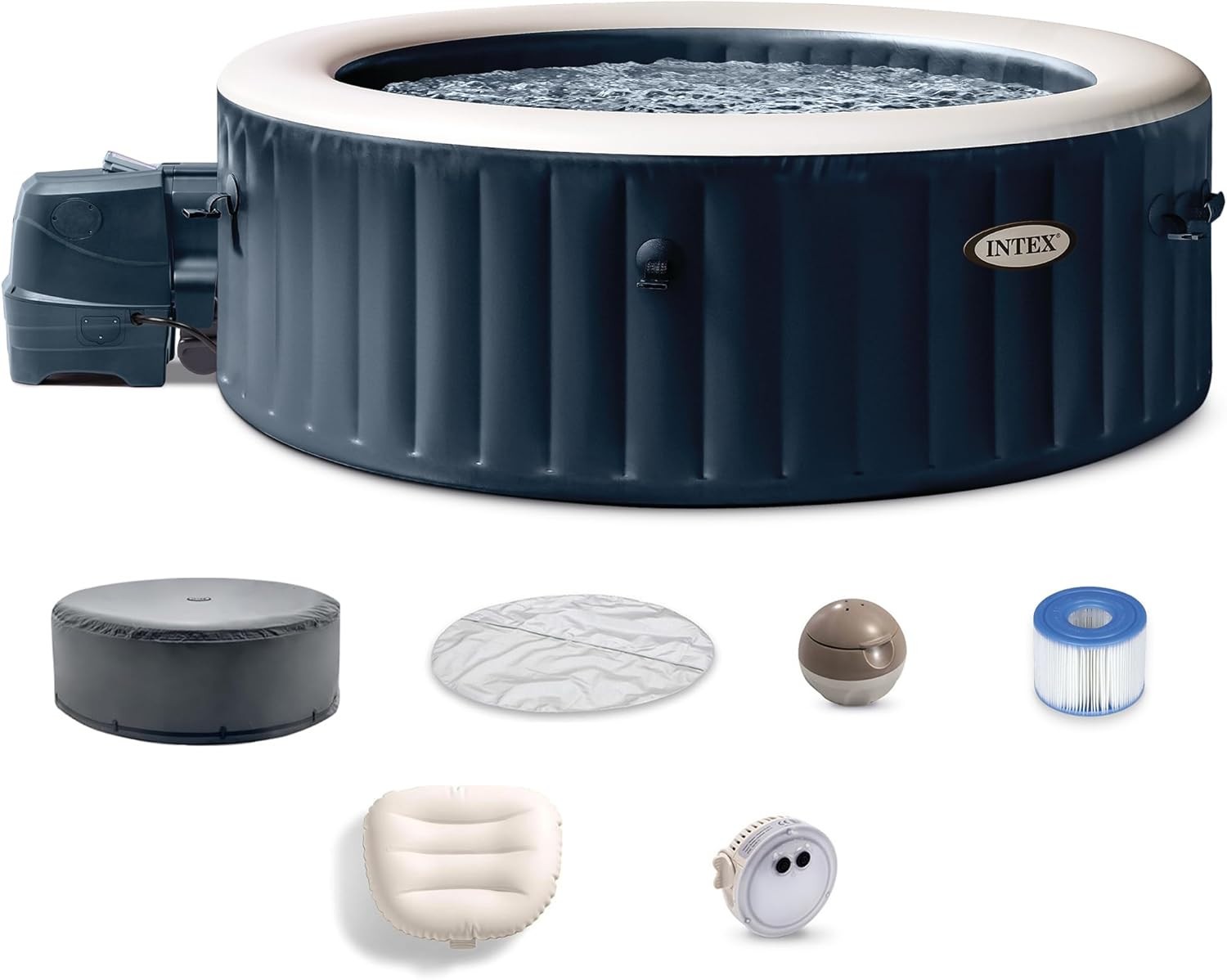 28429EP plus Bubble Massage Spa Set: Inflatable Hot Tub Includes – gallery