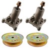 (2) SPINDLE ASSEMBLY 187292 W/ PULLEY 153532 - FITS HUSQVARNA 532192870 gallery
