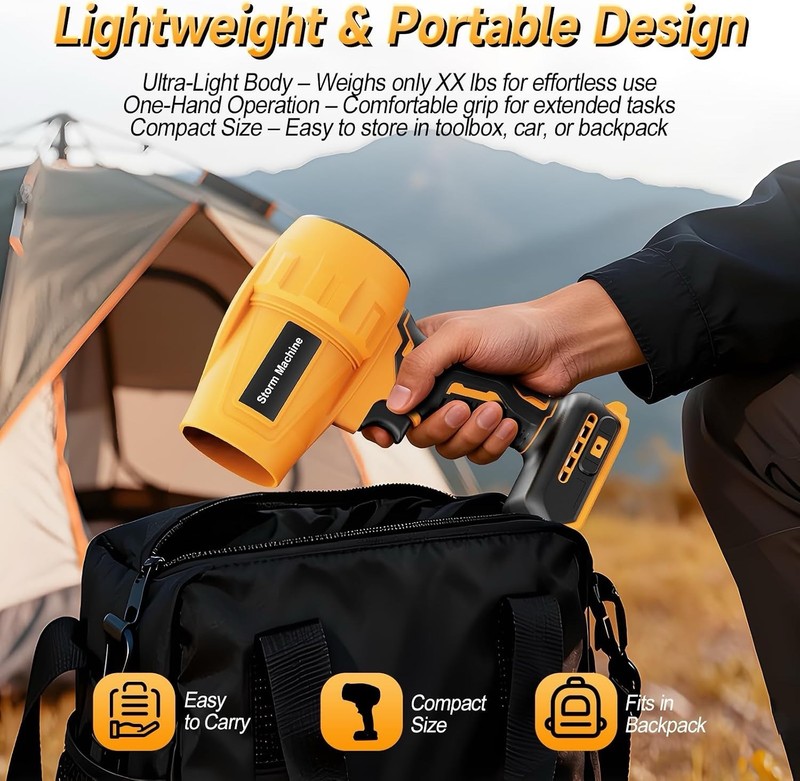 Cordless Leaf & Dust Blower Compatible with DEWALT 20V Battery – 30,000 RPM . gallery