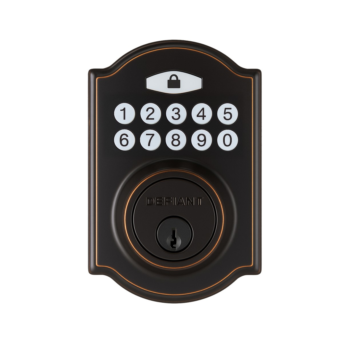 Aged Bronze Electronic Keypad Deadbolt – Single Cylinder Keyless Entry Lock gallery