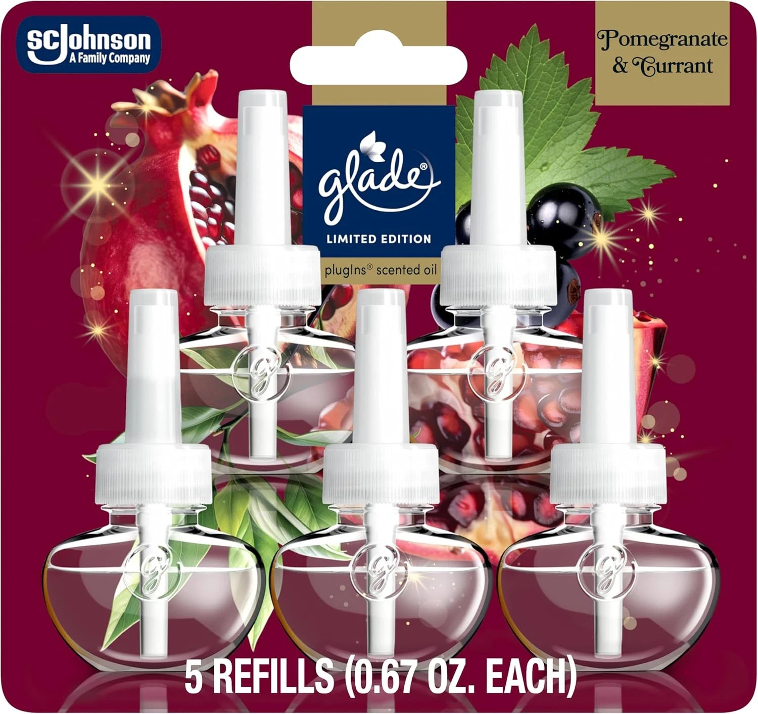 5 Plugins Refills Air Freshener, Pomegranate & Currant Scented and Essential Oil gallery