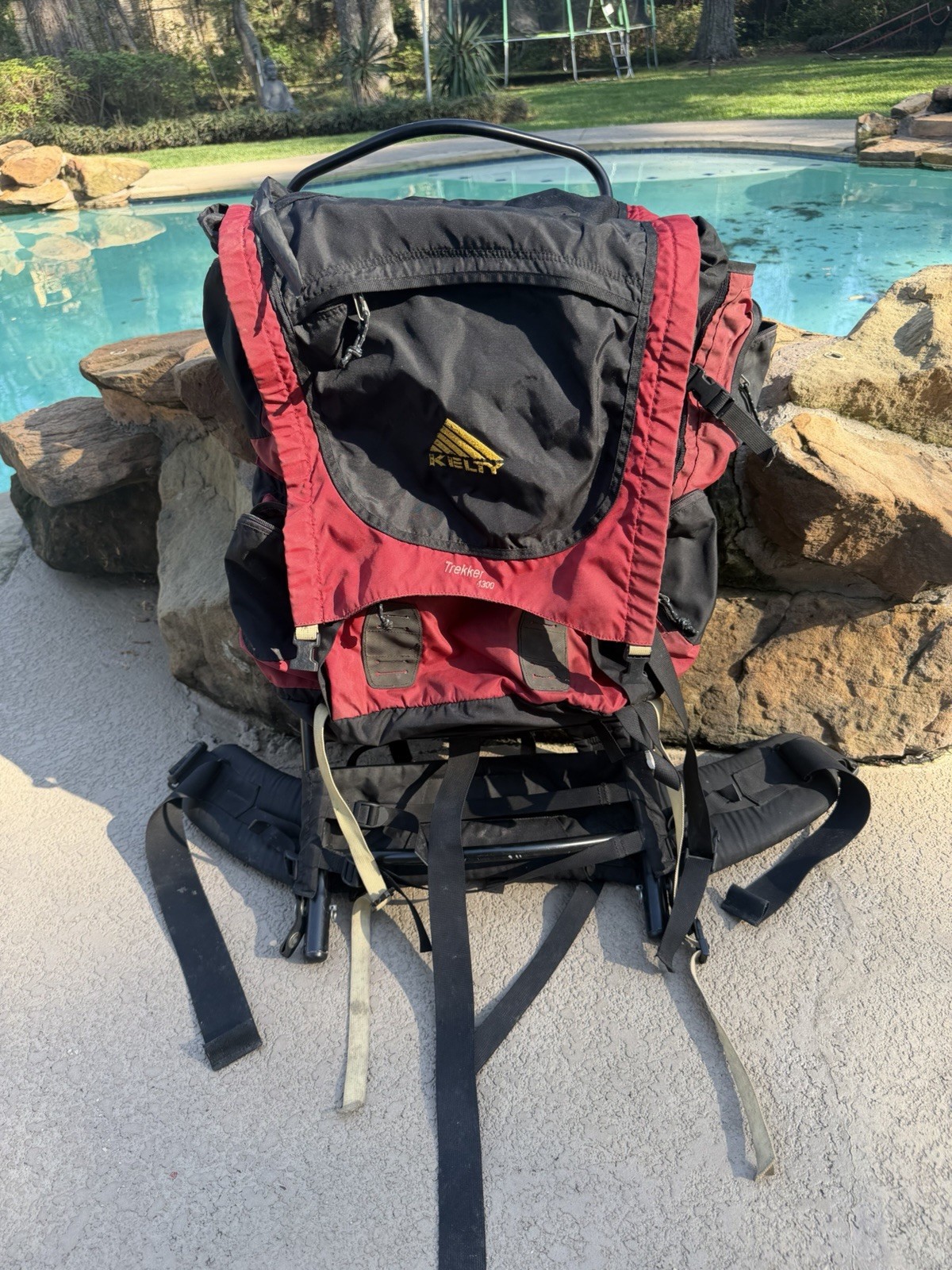Kelty Trekker 4300 External Frame Hiking Backpack Red Black 2